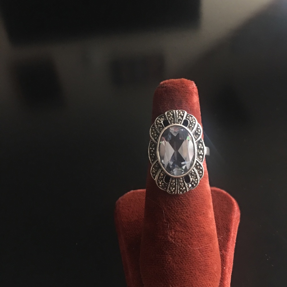 Sterling & Blue Topaz Ring